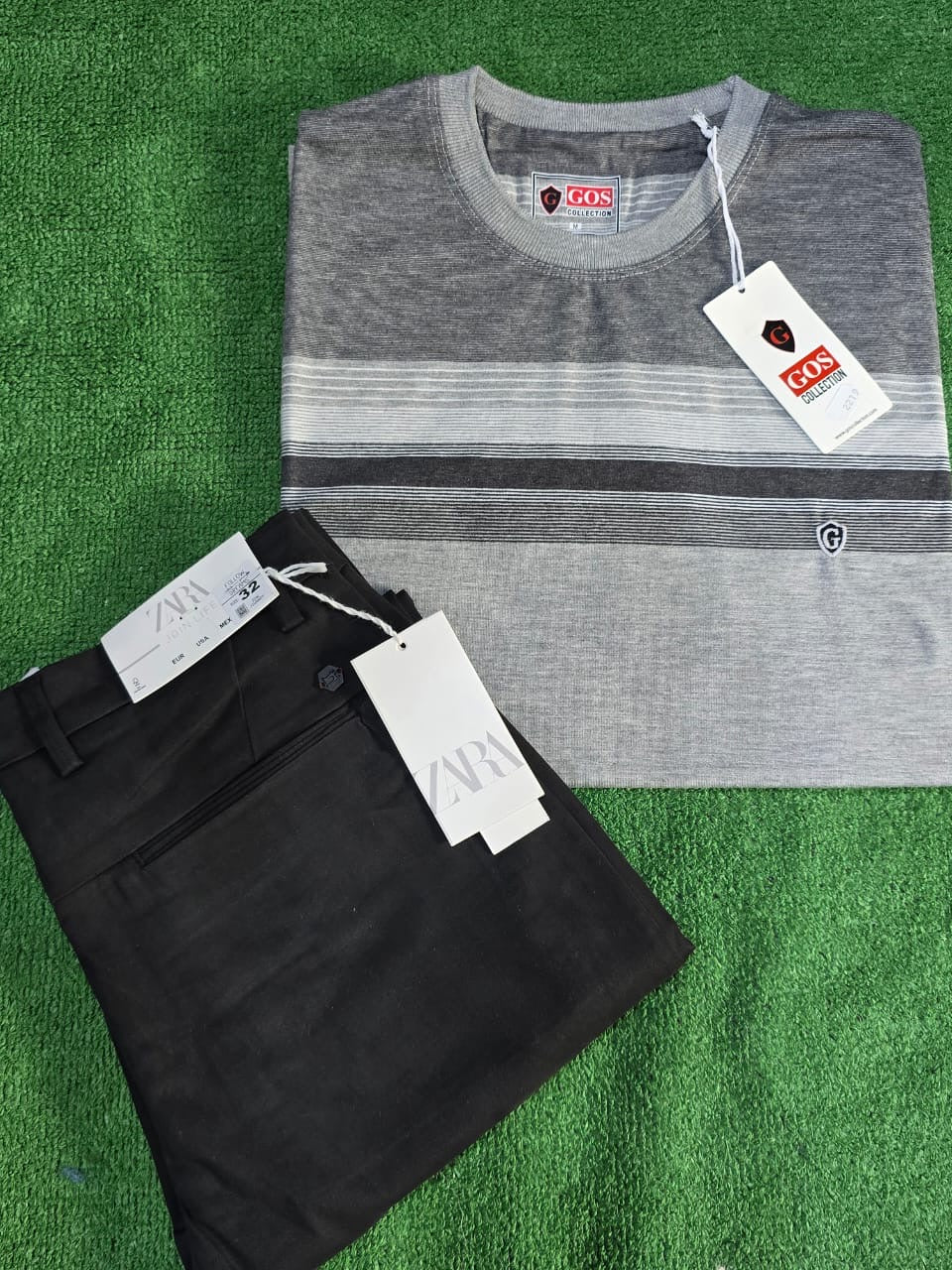 Ensemble kaki et t-shirt coton (adultes)