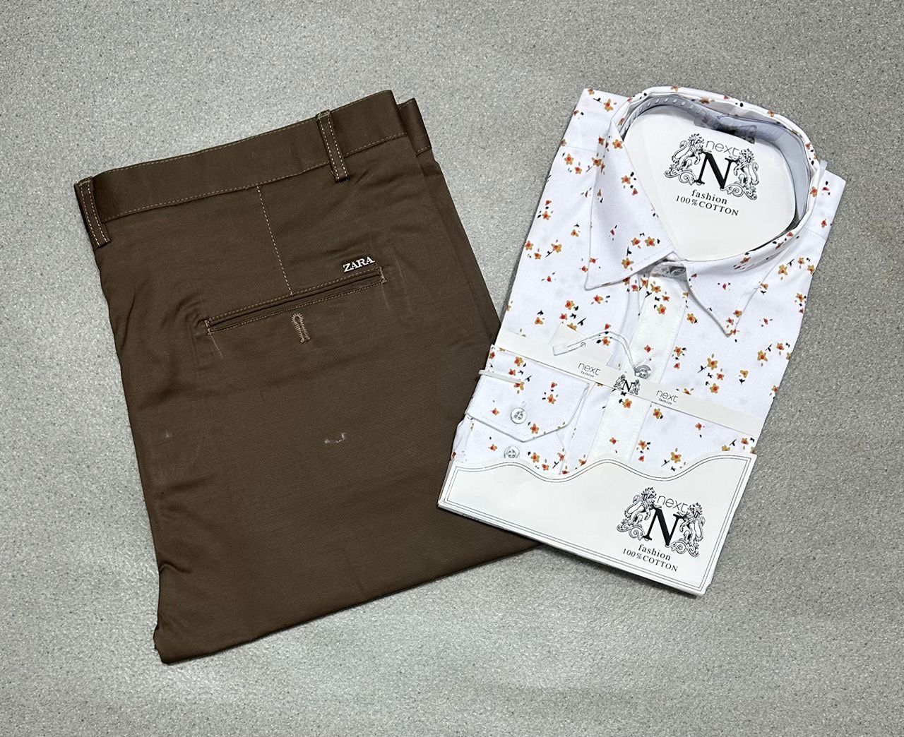 Ensemble chemise en coton