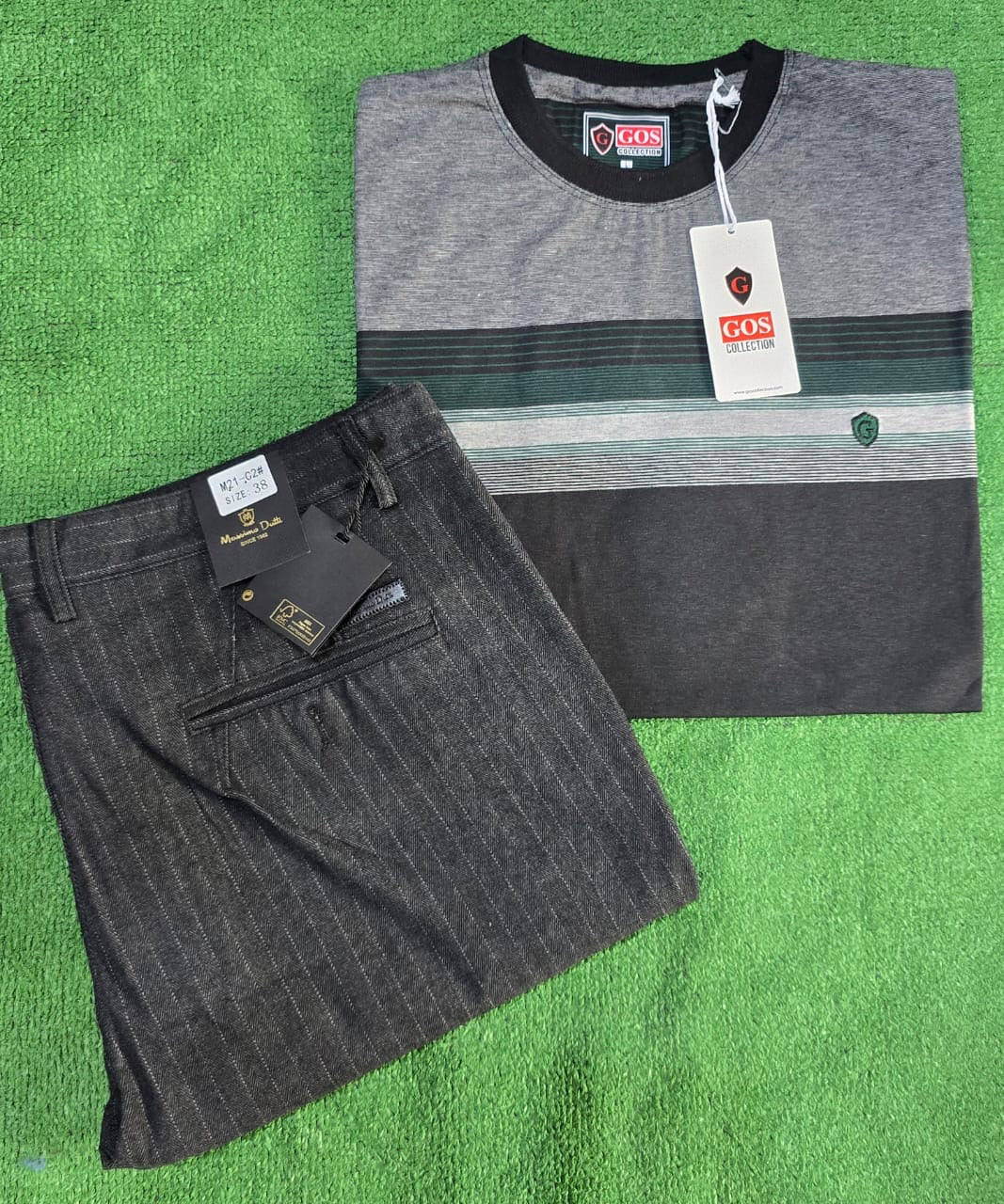 Ensemble kaki et t-shirt coton (adultes)