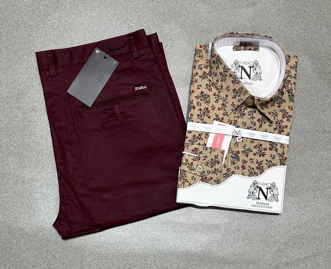 Ensemble chemise en coton