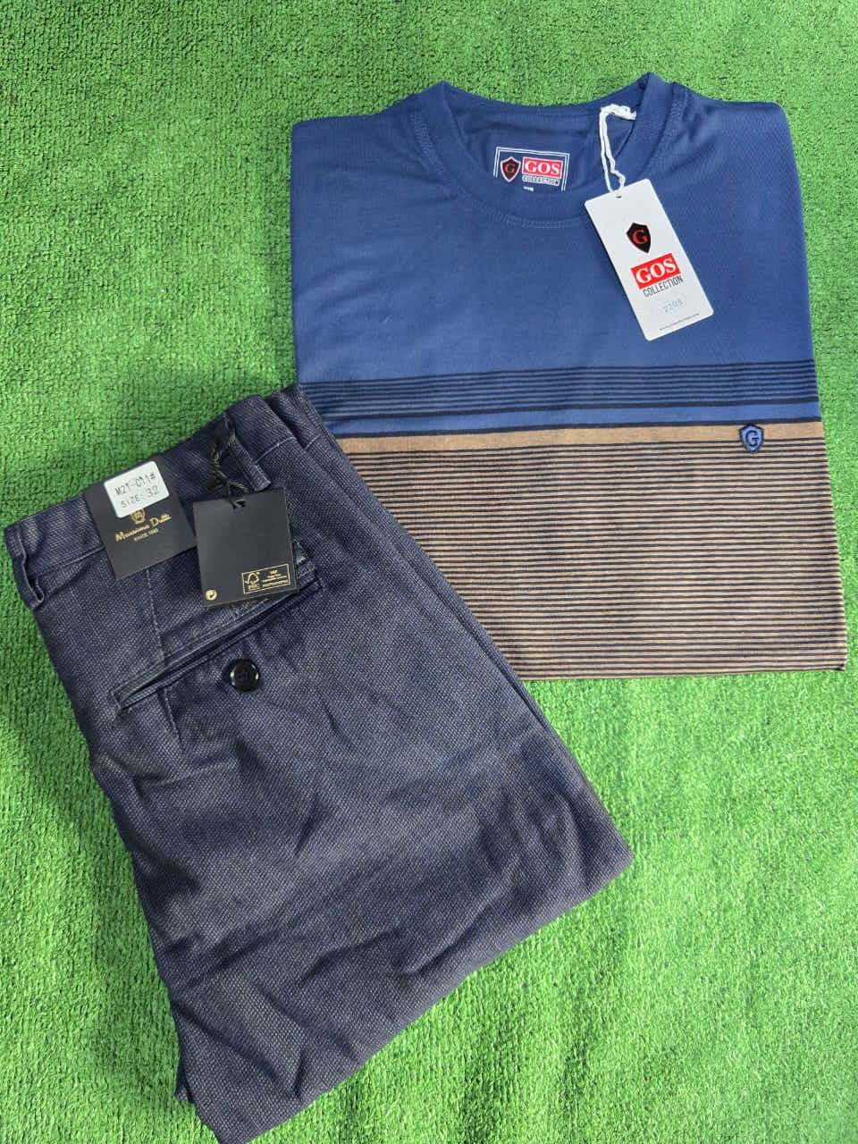 Ensemble kaki et t-shirt coton (adultes)