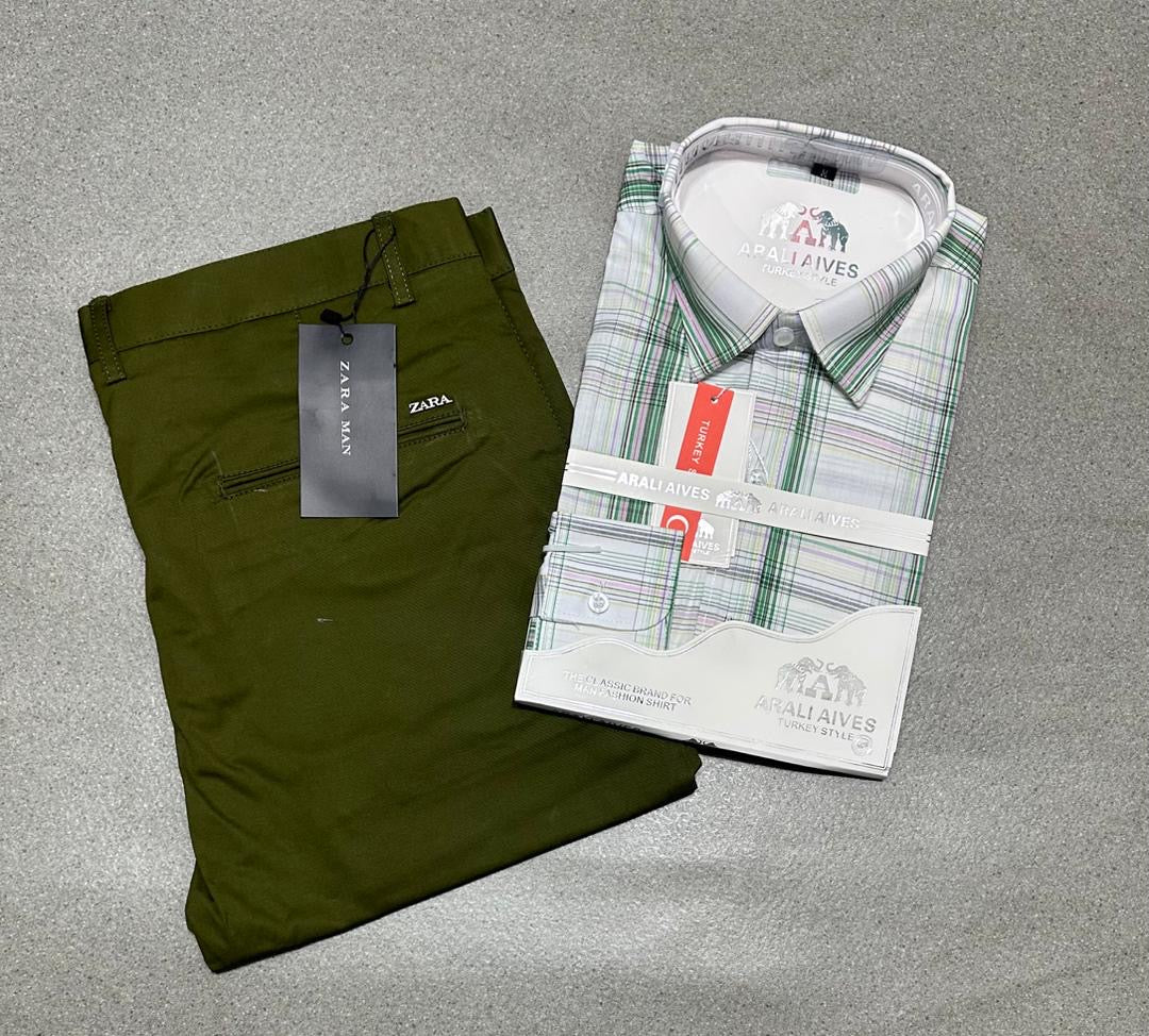 Ensemble chemise en coton