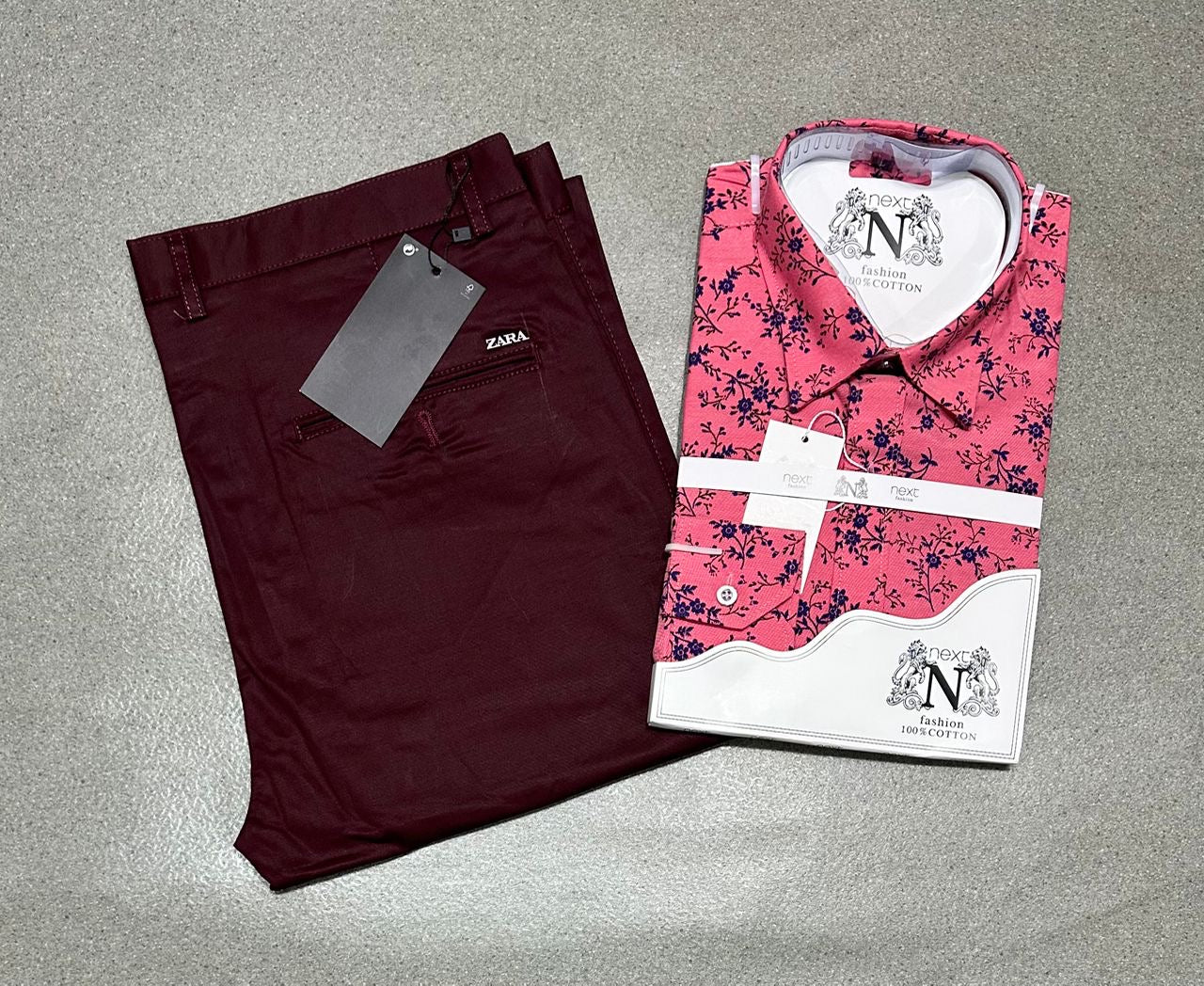 Ensemble chemise en coton