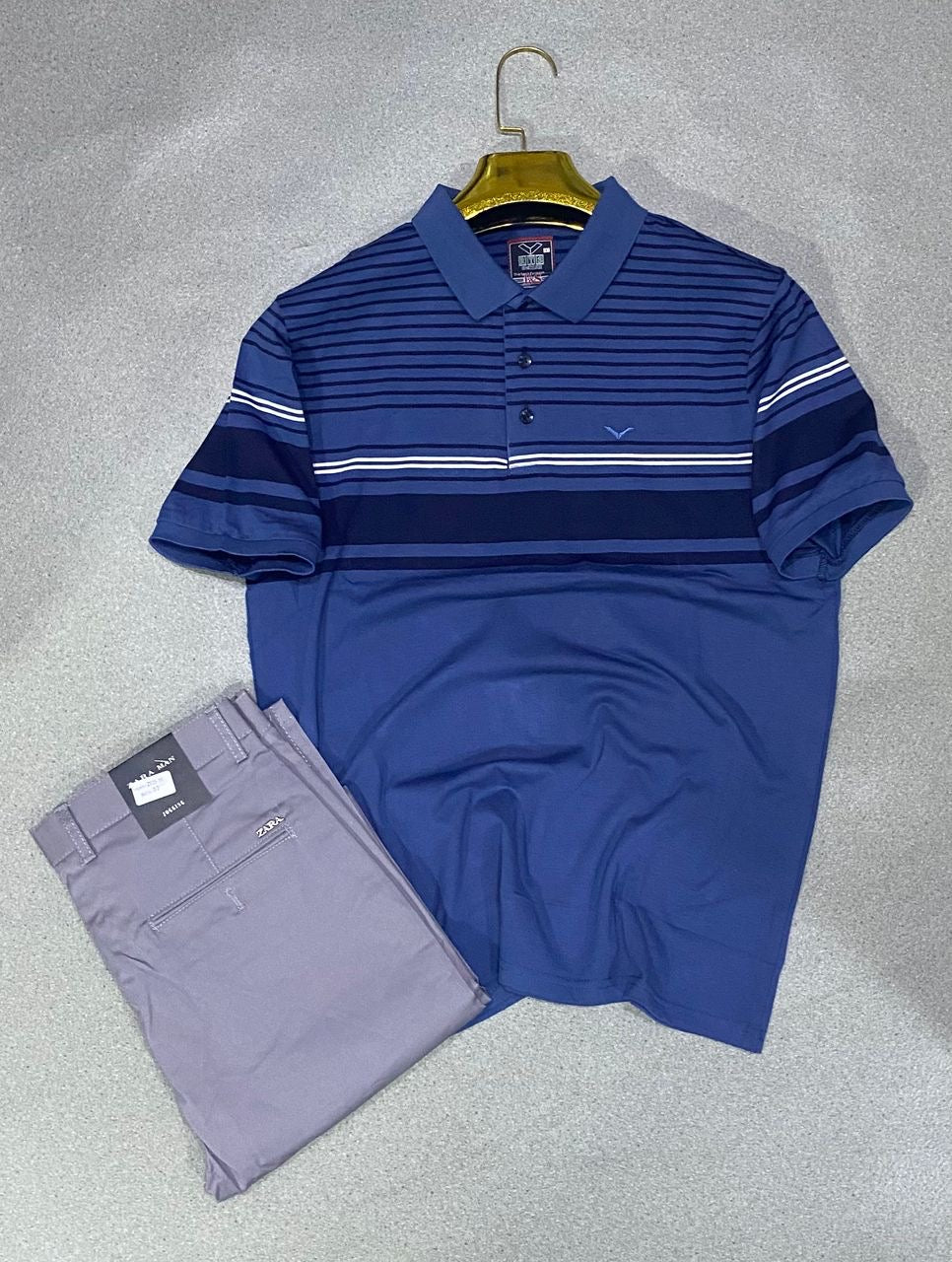 Ensemble kaki et Lacoste