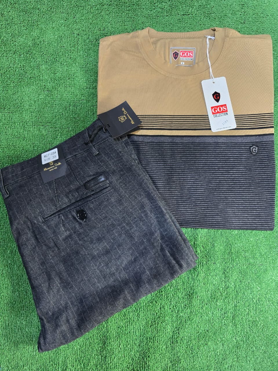 Ensemble kaki et t-shirt coton (adultes)