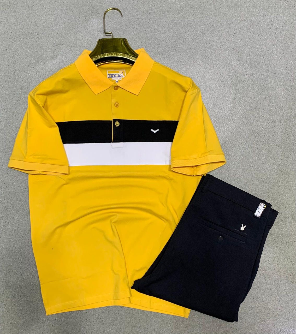 Ensemble kaki et Lacoste