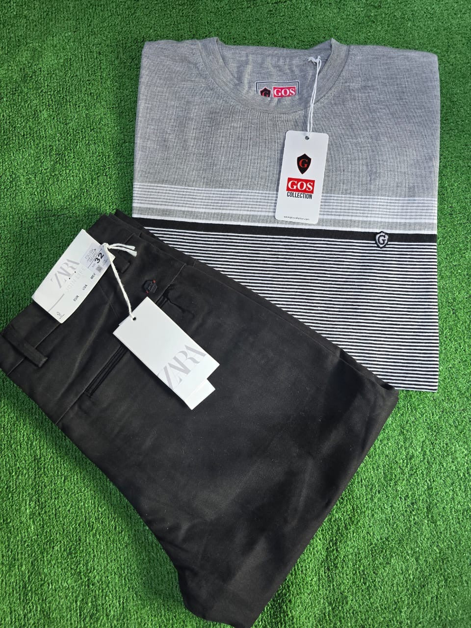 Ensemble kaki et t-shirt coton (adultes)