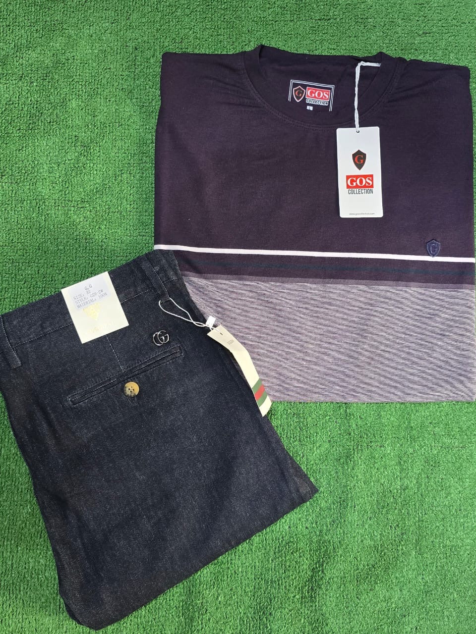 Ensemble kaki et t-shirt coton (adultes)