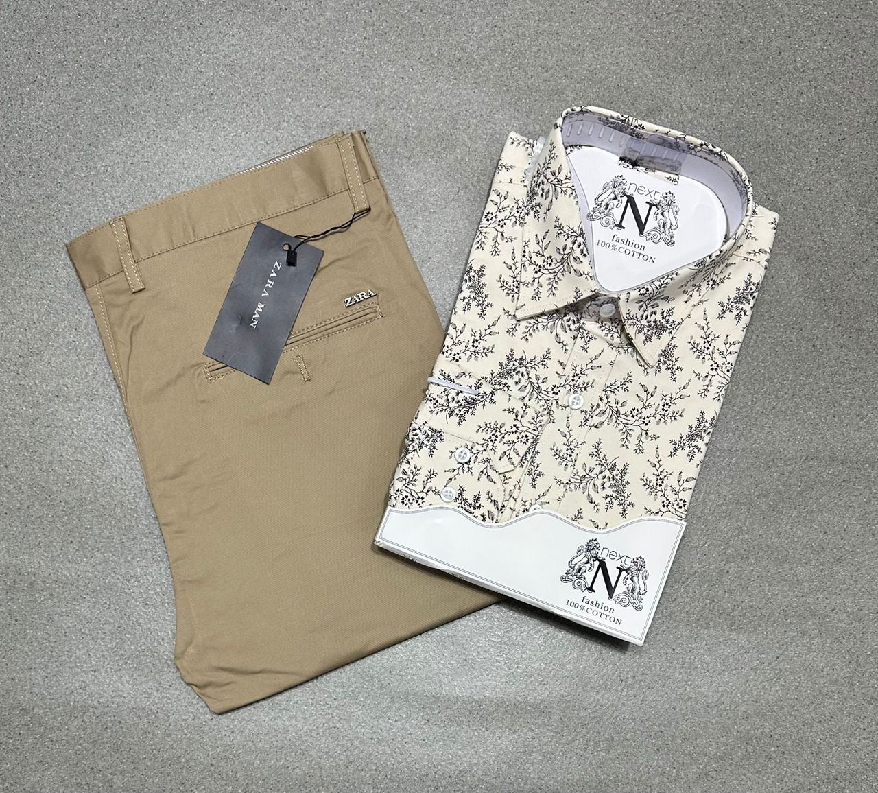 Ensemble chemise en coton