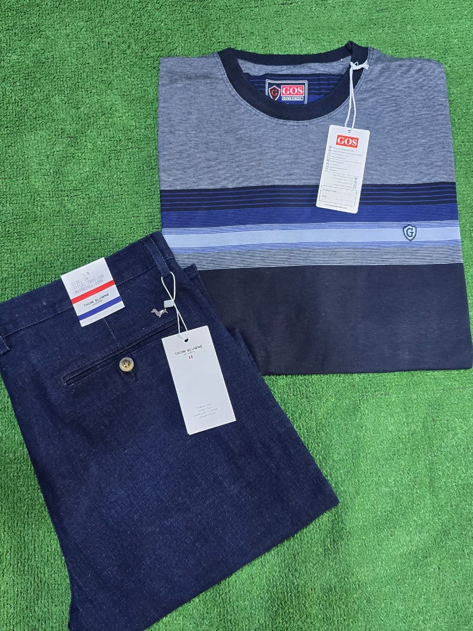 Ensemble kaki et t-shirt coton (adultes)