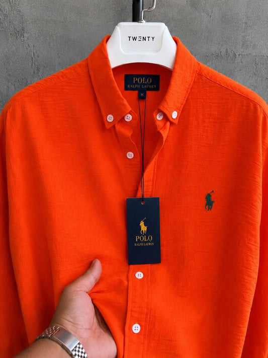 Chemise Lin ( couleur orange)
