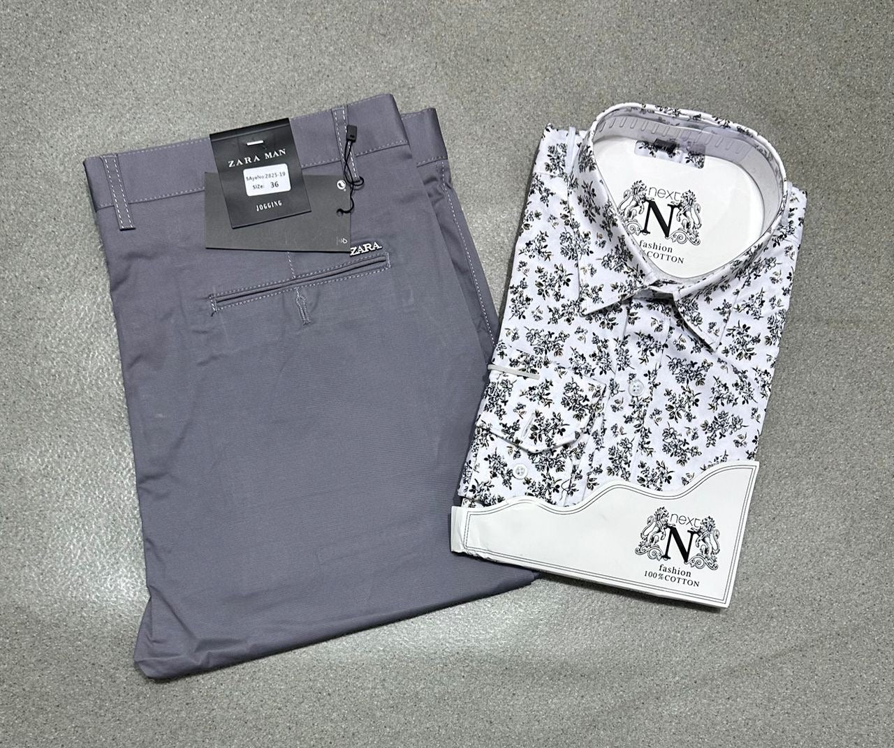 Ensemble chemise en coton
