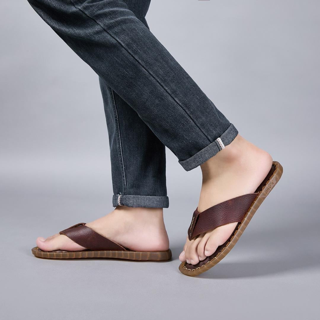 Sandale en cuir