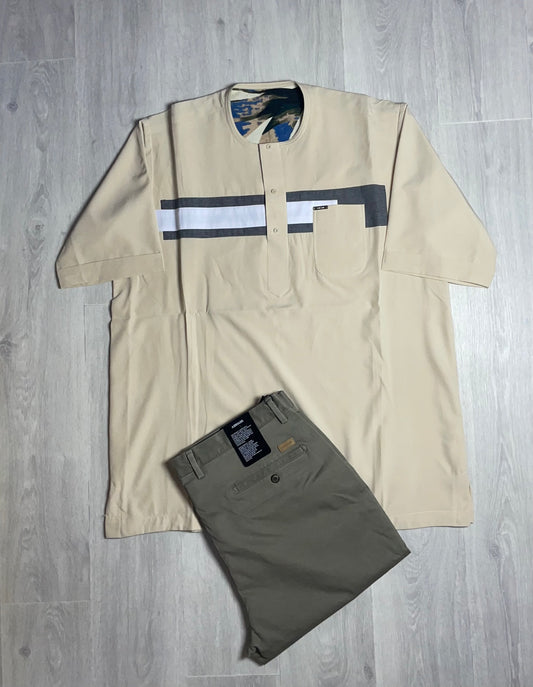 Ensemble chemise africaine( courte manche
